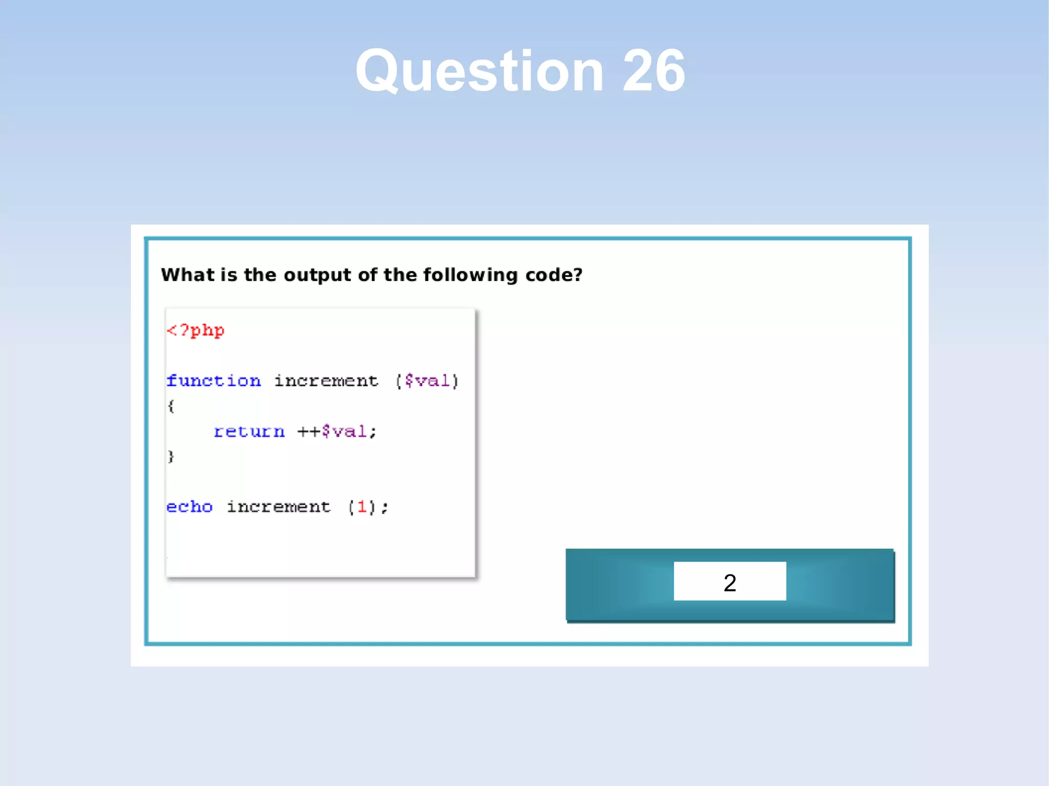 Question 26 2