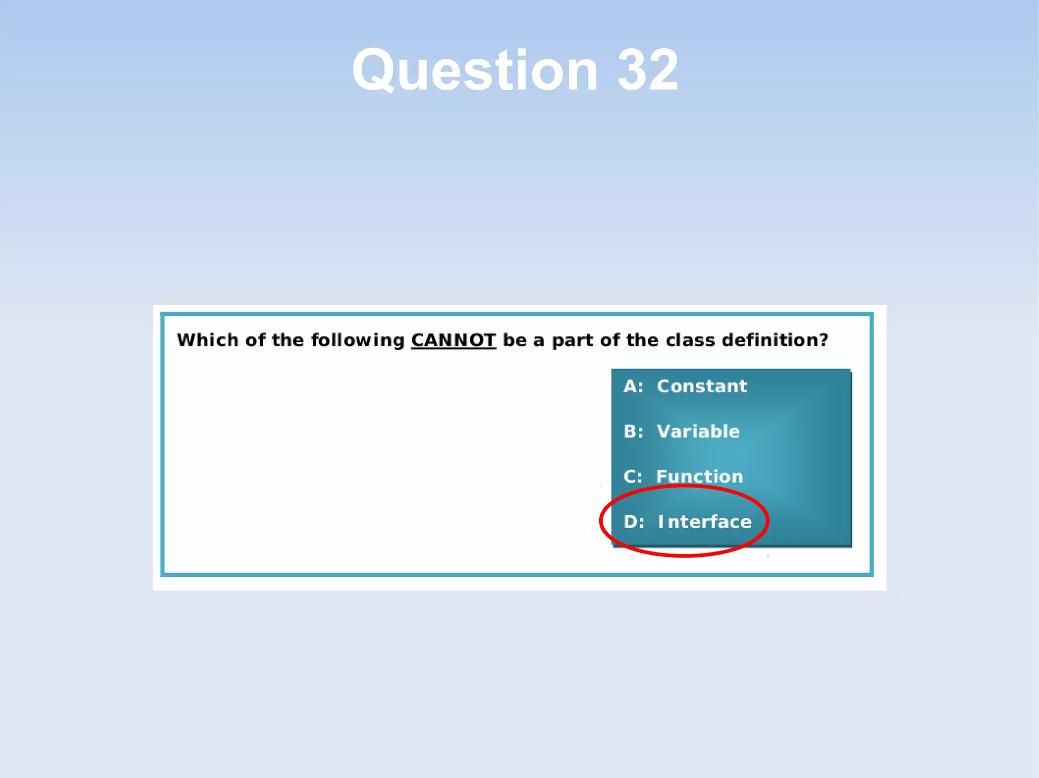 Question 32