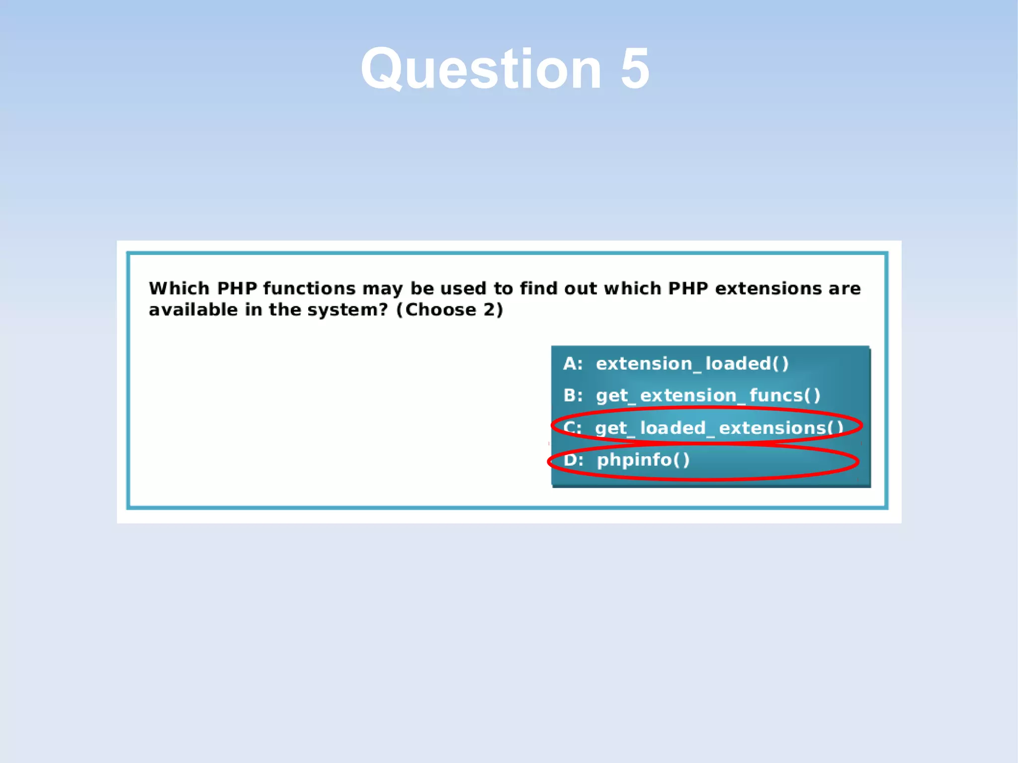 Question 5