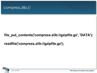 Zendcon 2007 Features | ODP