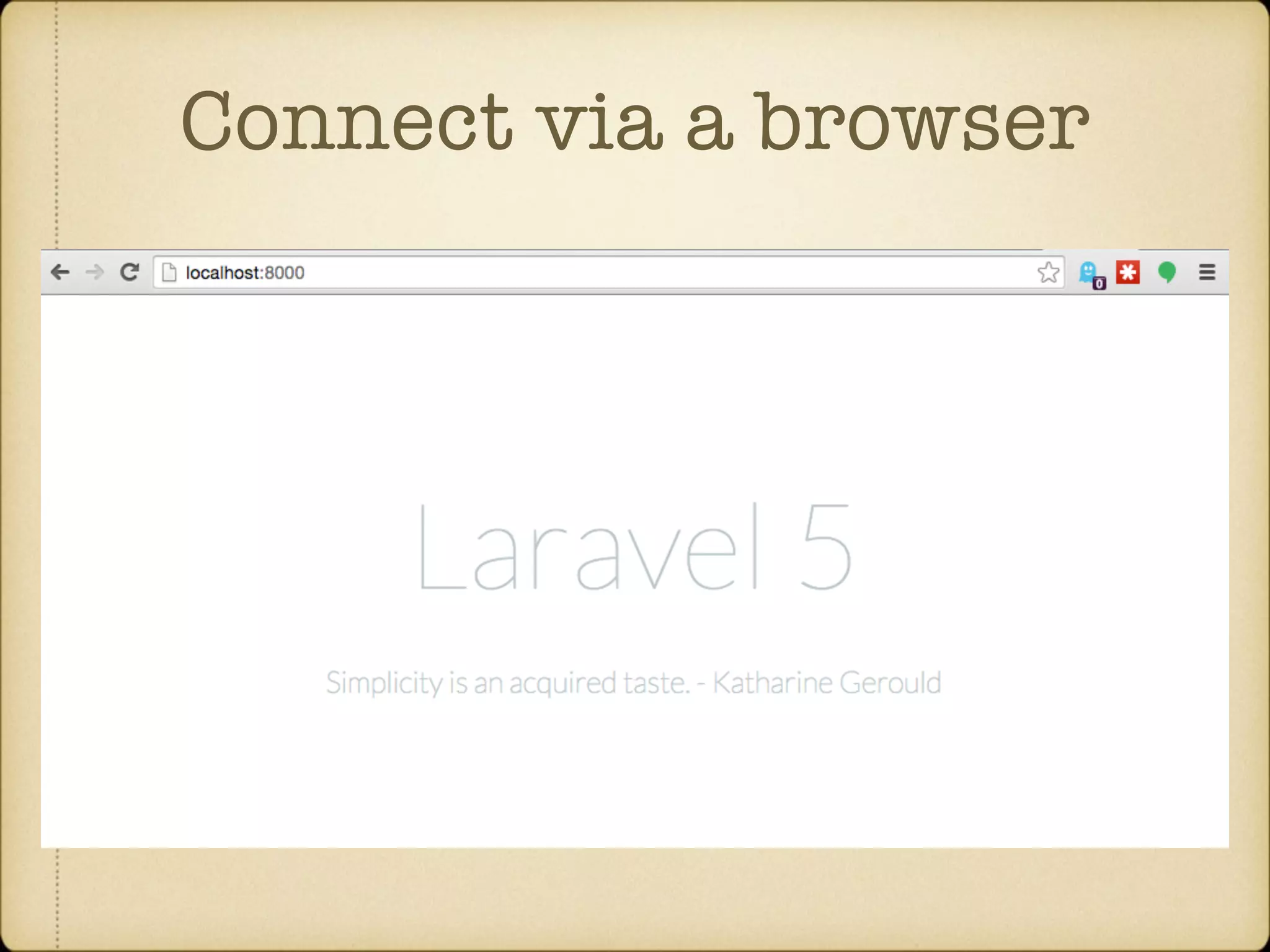 Connect via a browser 