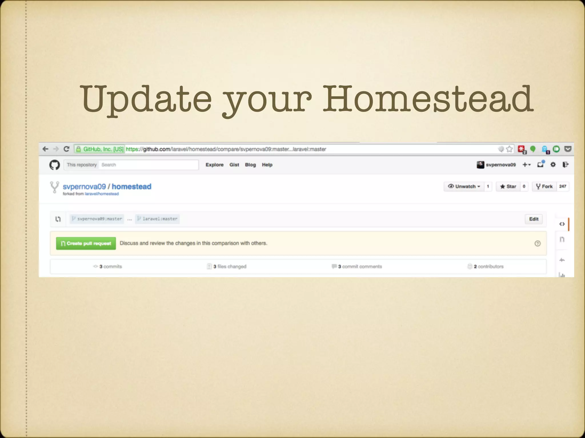 Update your Homestead 