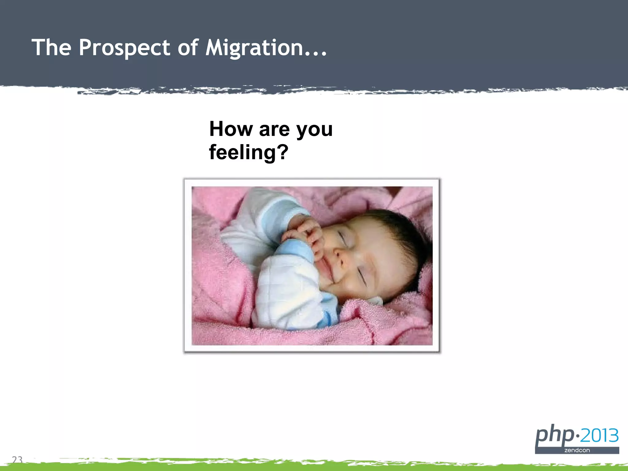 23
The Prospect of Migration...
How are you
feeling?
 