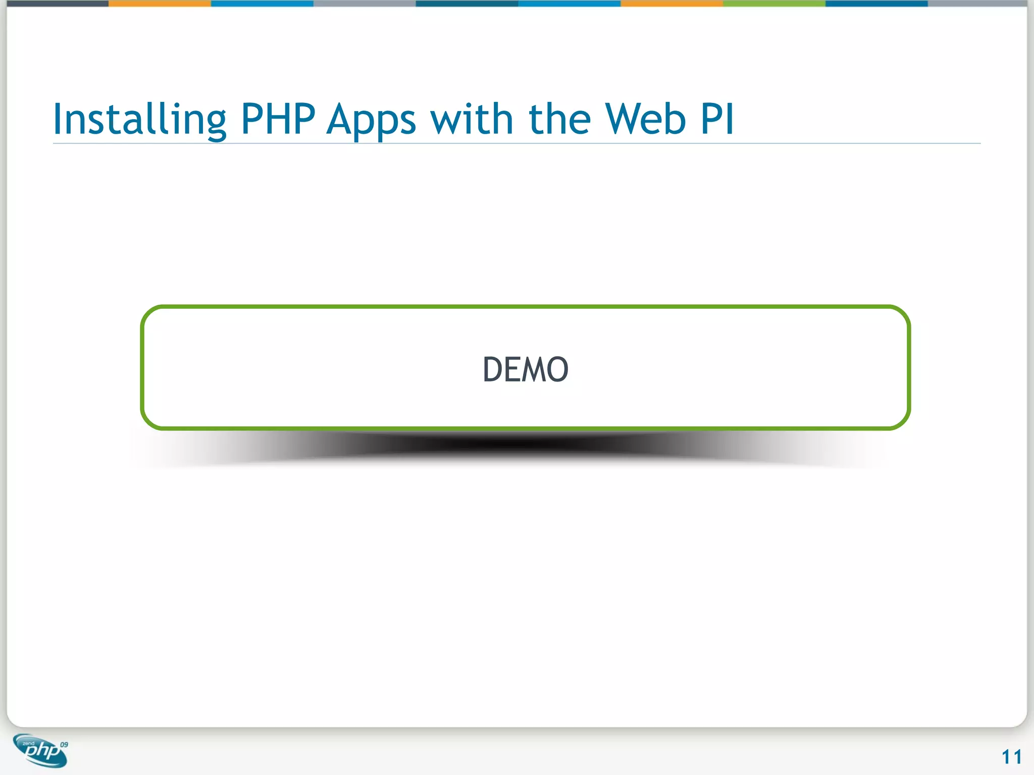 Installing PHP Apps with the Web PI DEMO 