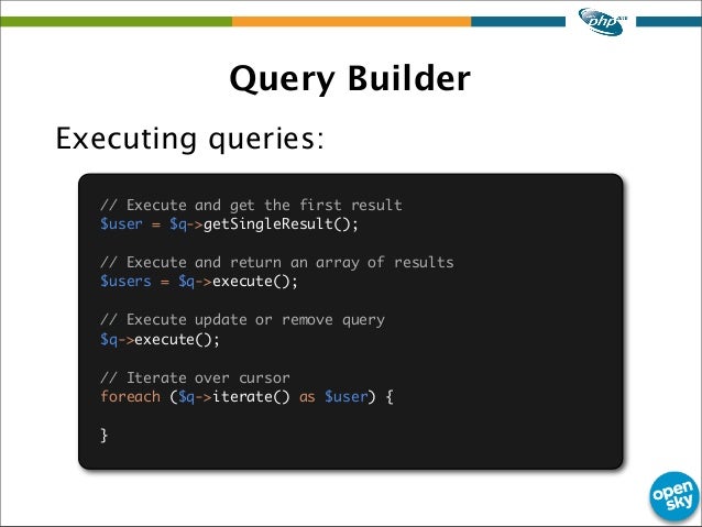 q.getsingleresult() ODM Doctrine ZendCon2010 MongoDB