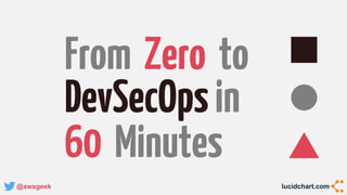 @awsgeek lucidchart.com
From Zero to
DevSecOpsin
60 Minutes
 