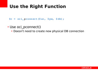 Zendcon Performance Oci8
