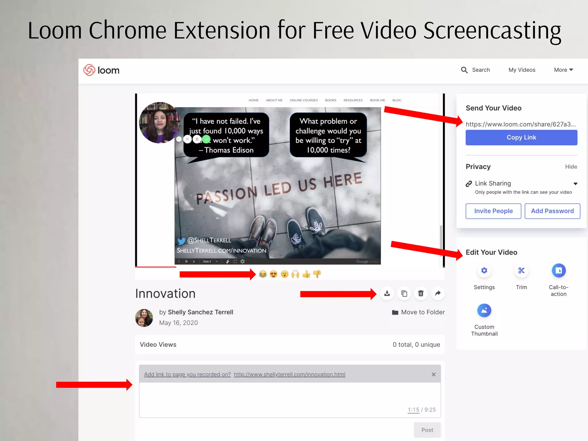Loom Chrome Extension for Free Video Screencasting
 