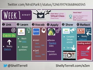 @ShellTerrell ShellyTerrell.com/eZen
Twitter.com/MrsEPark1/status/1246191745668460545
 
