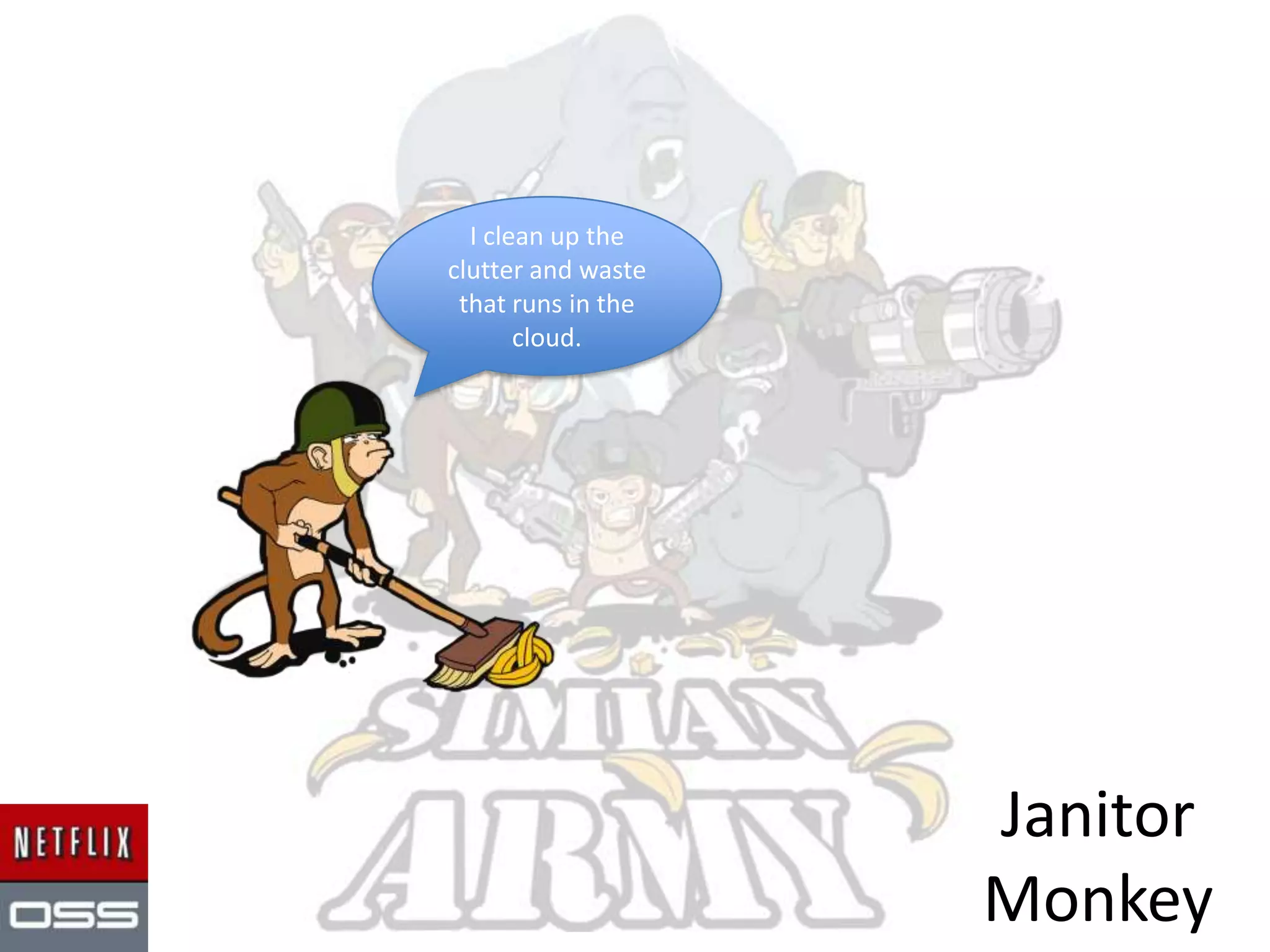 I detect unhealthy
instances and
remove them
from service.
Doctor
Monkey
 