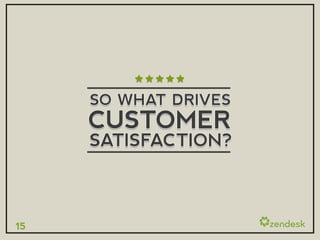 SO WHAT DRIVES
     CUSTOMER
     SATISFACTION?



15
 