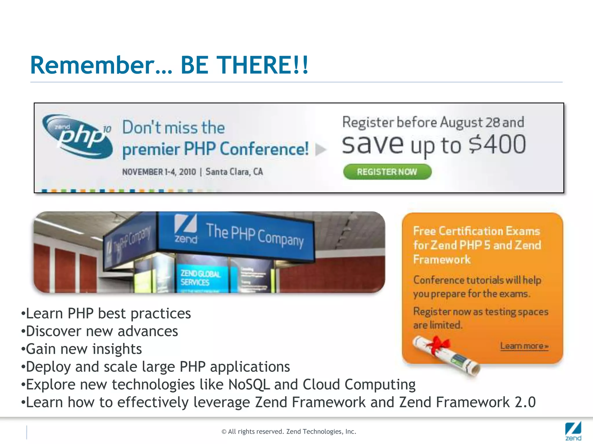 What is Zend Server Cluster Manager?A central management point for a cluster of Zend ServersCentral Configuration ManagementCentral MonitoringSession Clustering35the Simple Cloud API Initiative