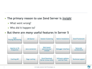 Zend Server EditionsTwo versionsZend Server CE – FREEZend Server – Available with several additional features| 10Name of this section