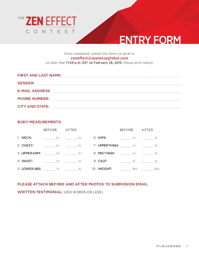 how global change name entry to Effect  Contest Entry Jeunesse Form and Zen Global Rules