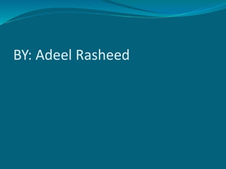 BY: Adeel Rasheed
 