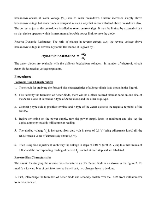 Zener diode experiment. PDF