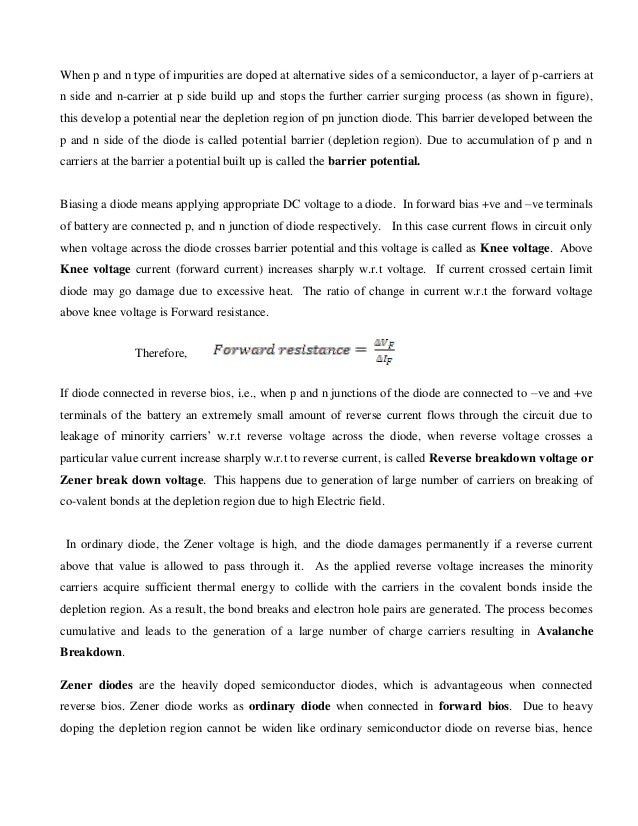 Zener diode experiment.