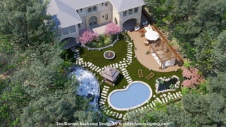 Zen Garden Backyard Design by Architecturedesigning.com
 