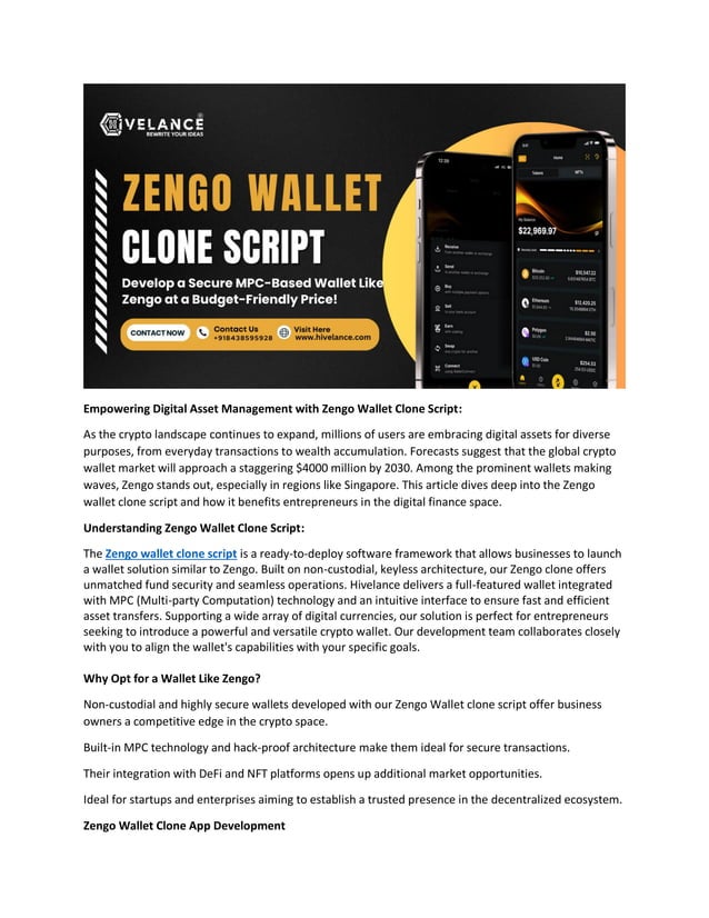 Zengo Wallet Clone Script To Build a Multi-Crypto Supported Wallet with ...