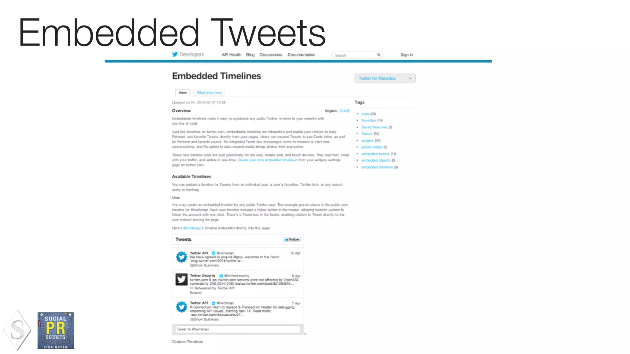 Embedded Tweets
 