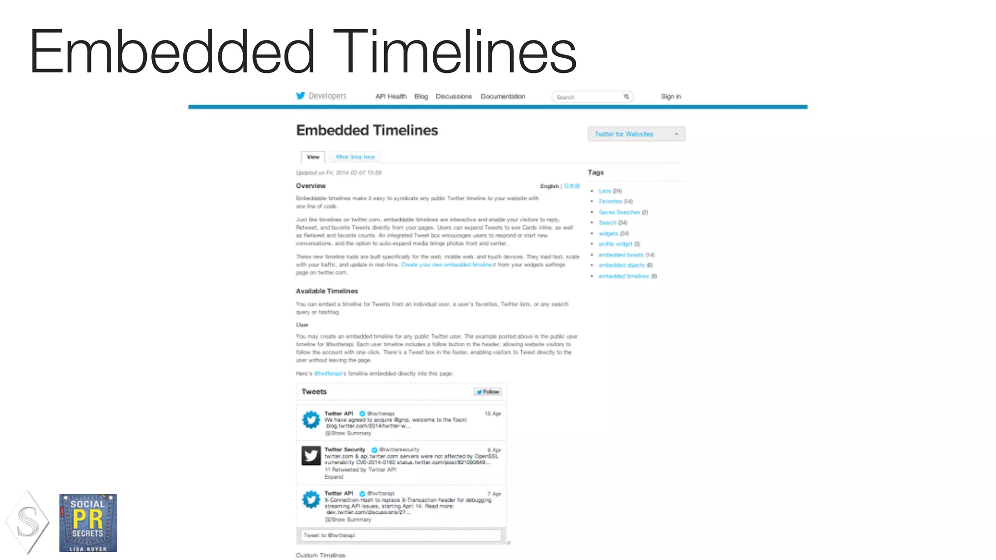 Embedded Timelines
 