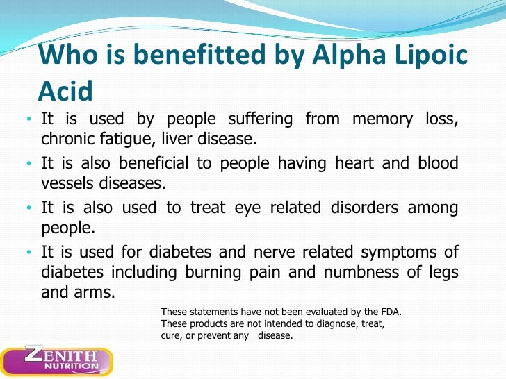 Zenith Nutritions Alpha Lipoic Acid