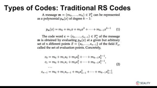 Types of Codes: Traditional RS Codes
 