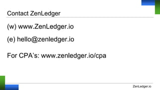 Cryptocurrency CPA training, ZenLedger.io