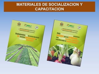 MATERIALES DE SOCIALIZACION Y CAPACITACION  