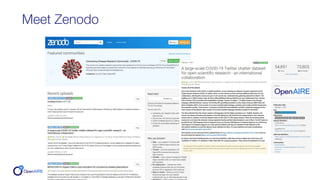Zenodo - The catch-all repository  Slide 5