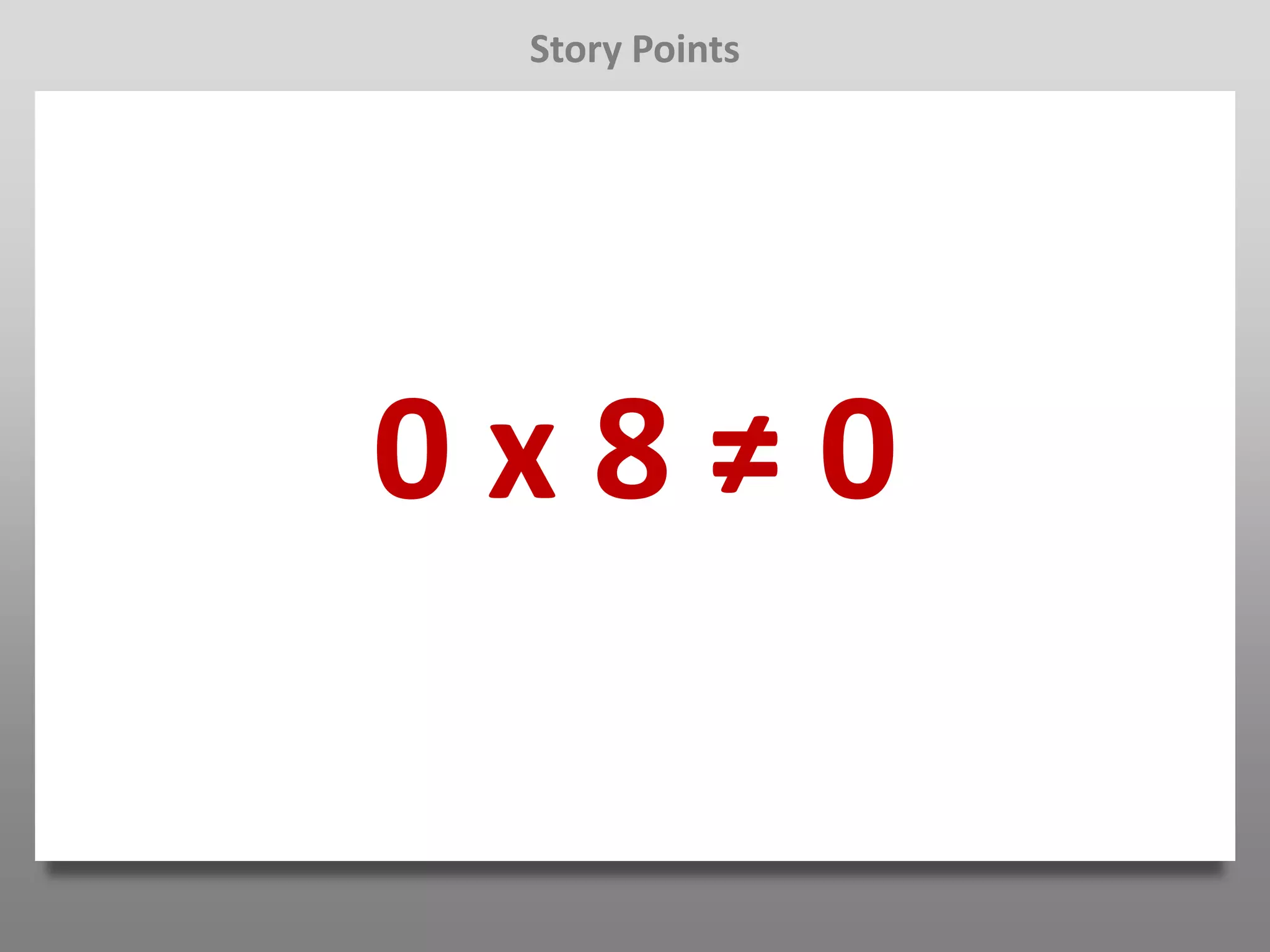 Story Points




0x8≠0
 