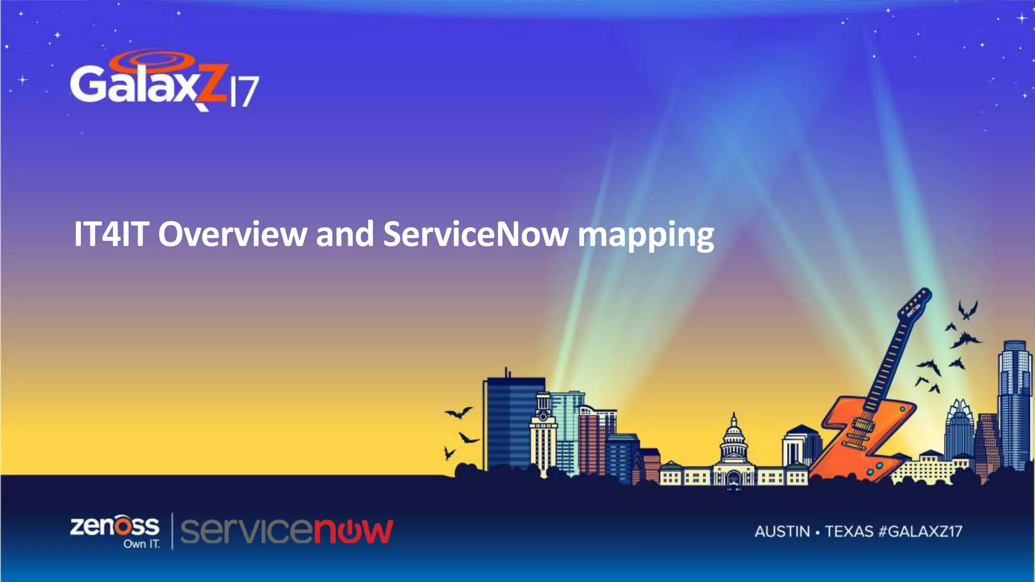 IT4IT Overview and ServiceNow mapping
 
