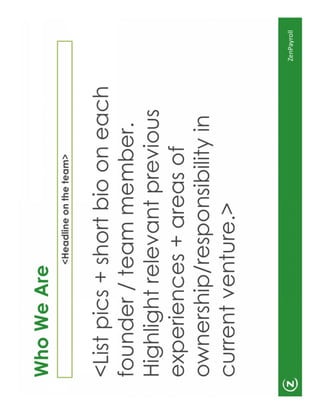Zenpayroll Pitch Deck Template