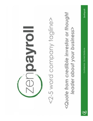 Zenpayroll Pitch Deck Template
