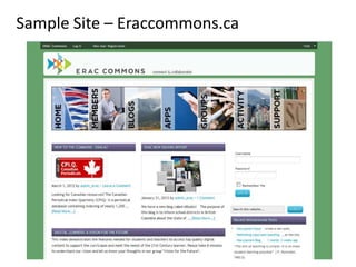 Sample Site – Eraccommons.ca
 