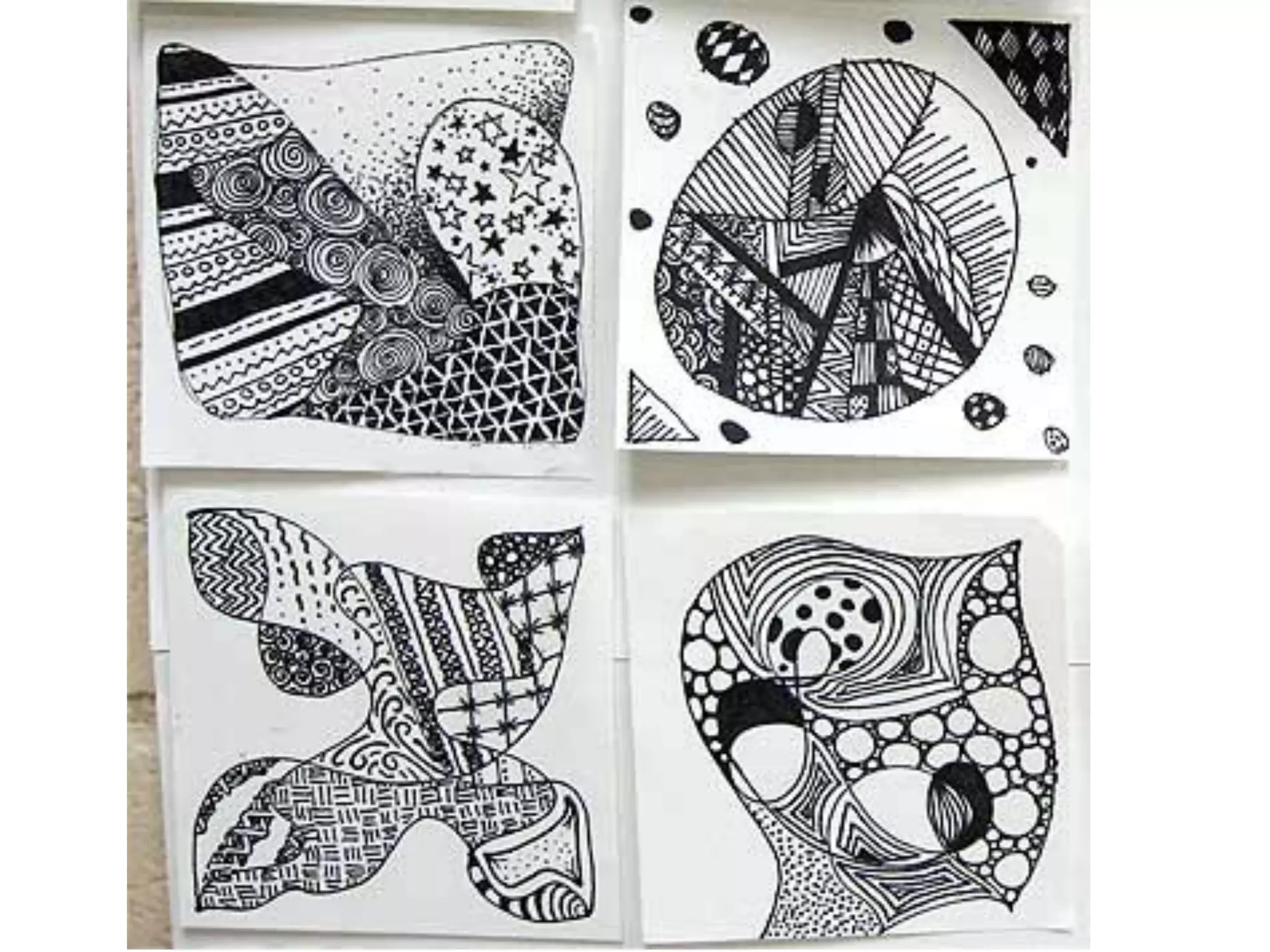 Zentangle Project for Introduction to Art
