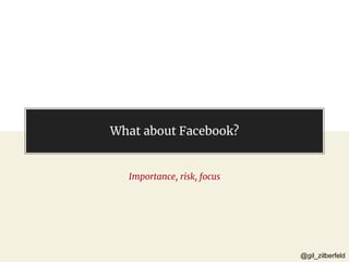 @gil_zilberfeld@gil_zilberfeld
What about Facebook?
Importance, risk, focus
 