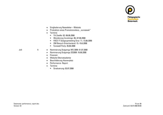 Zentrum 2 Performance Report 2008