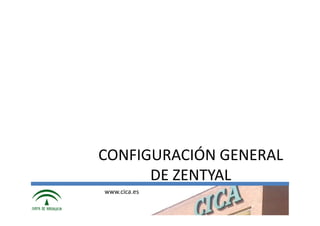 CONFIGURACIÓN GENERAL
      DE ZENTYAL
www.cica.es
 