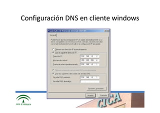 Configuración DNS en cliente windows




         www.cica.es
 