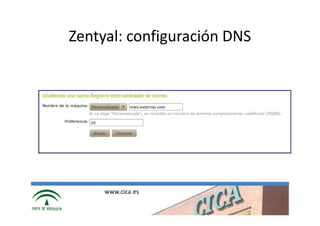 Zentyal: configuración DNS




     www.cica.es
 