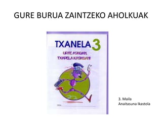 GURE BURUA ZAINTZEKO AHOLKUAK
3. Maila
Anaitasuna Ikastola
 