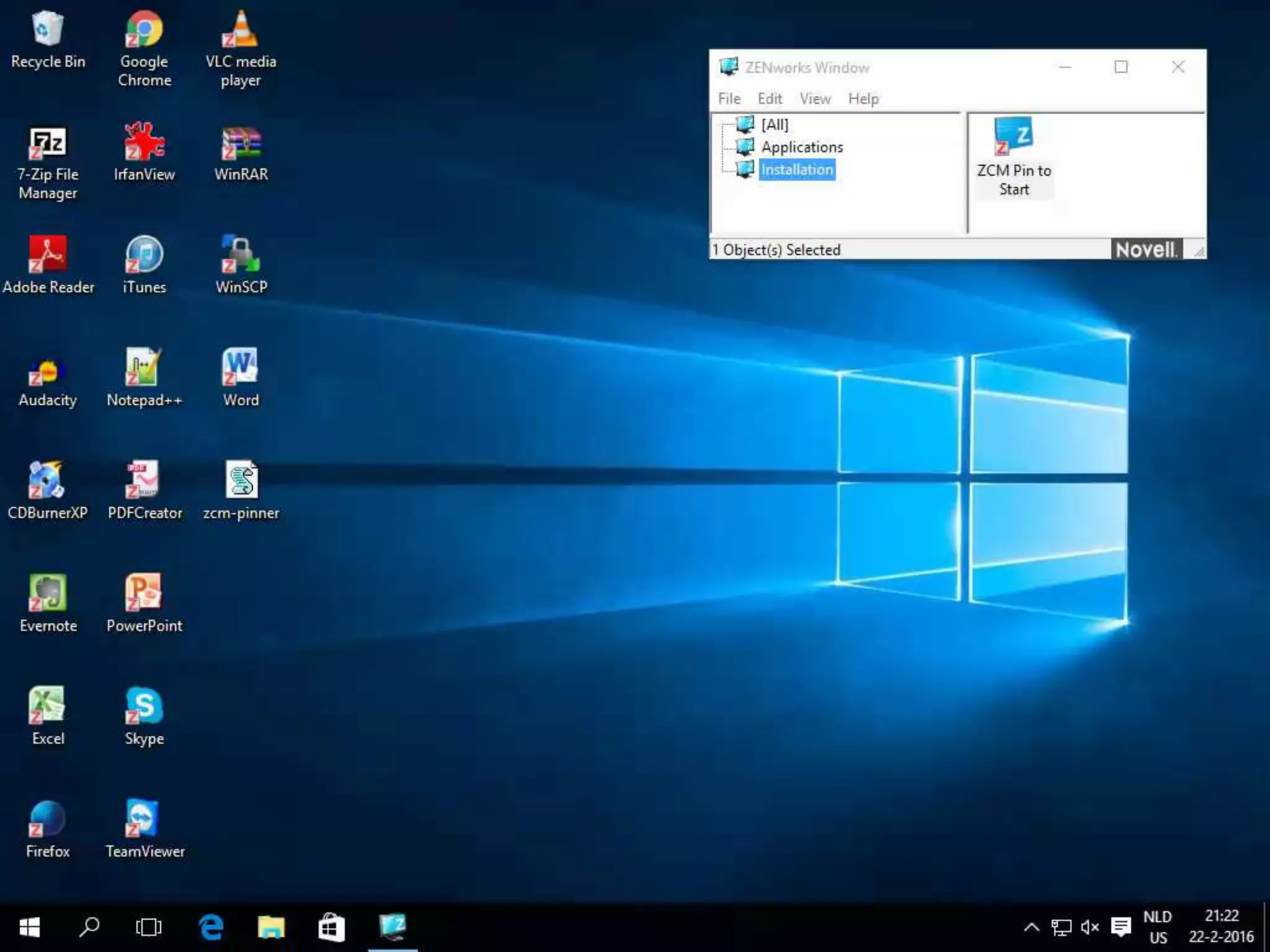 Pin to Start Menu – Using zcm-pinner.vbs
 