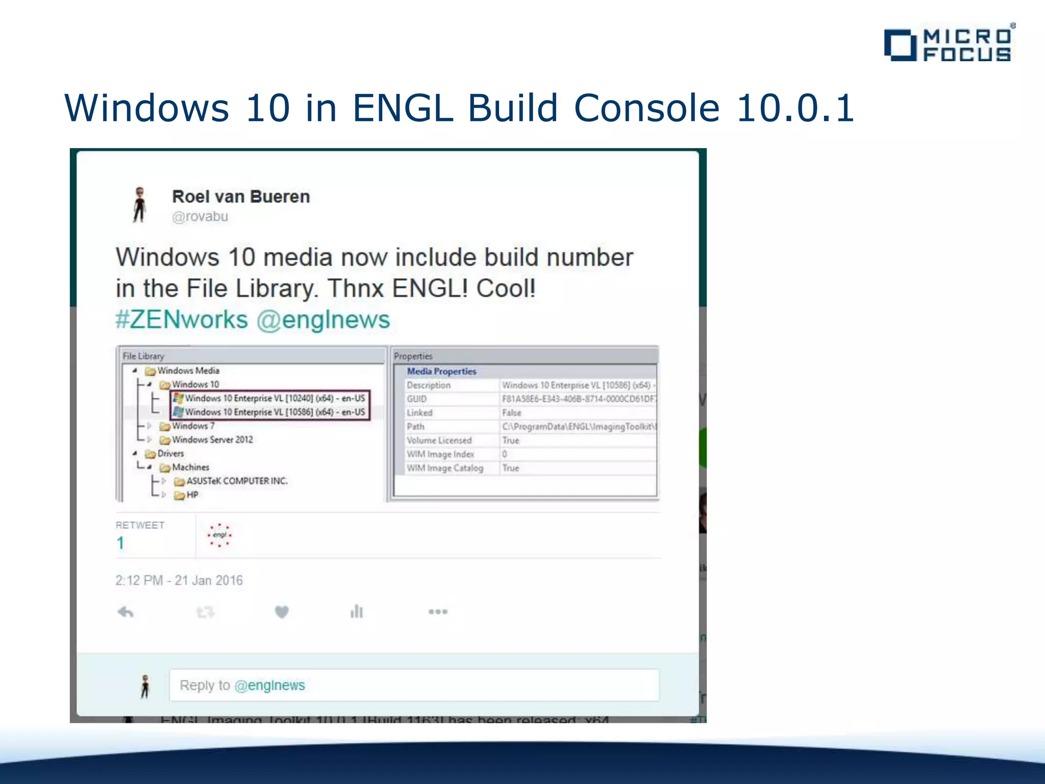 Windows 10 in ENGL Build Console 10.0.1
 