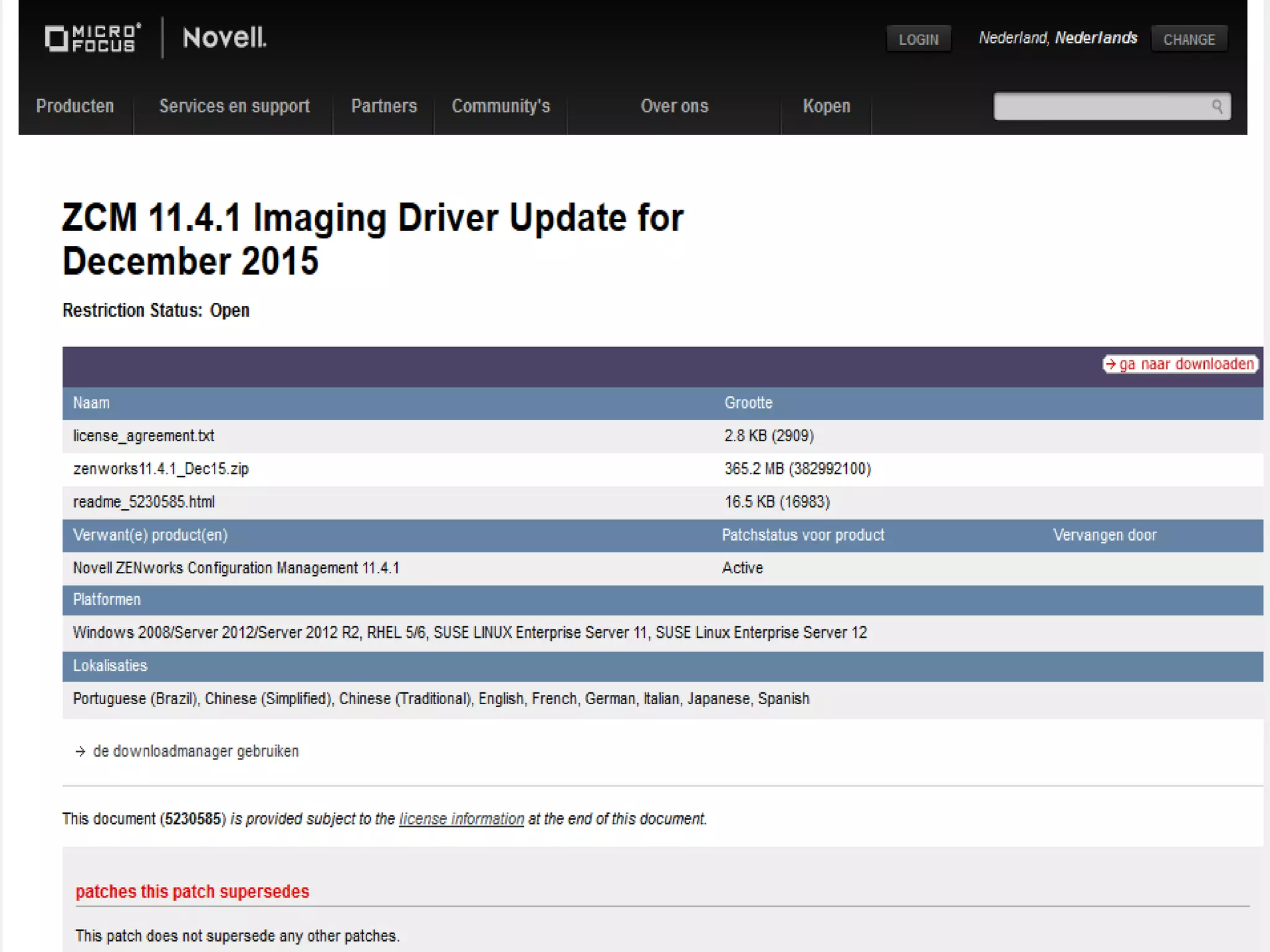 ZCM 11.4.1 Imaging Driver Update for
December 2015
 