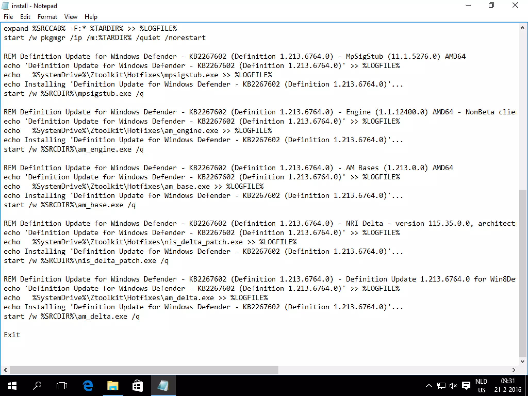 Zupdate 10.0.1 – install.cmd reviewed
 