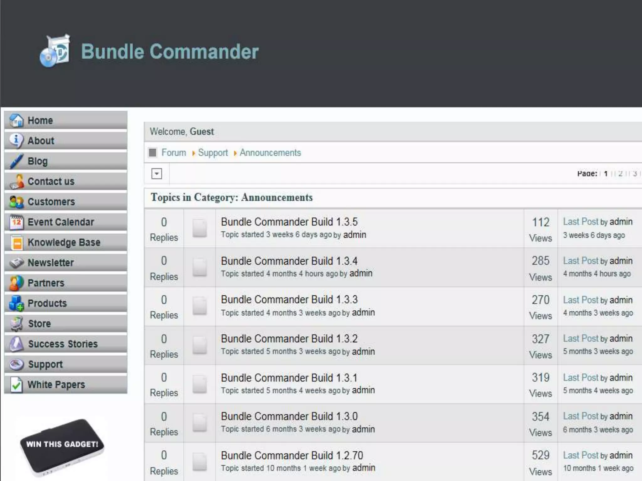 Bundle Commander announcements
 