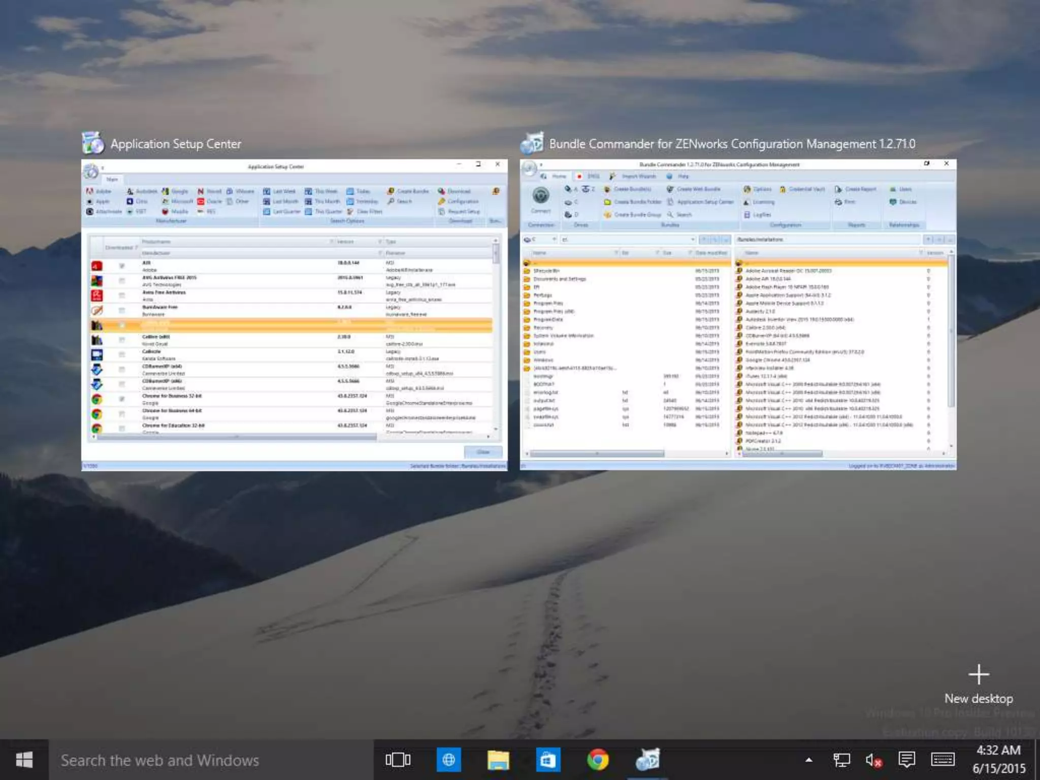Bundle Commander main screen and Setup Store
 