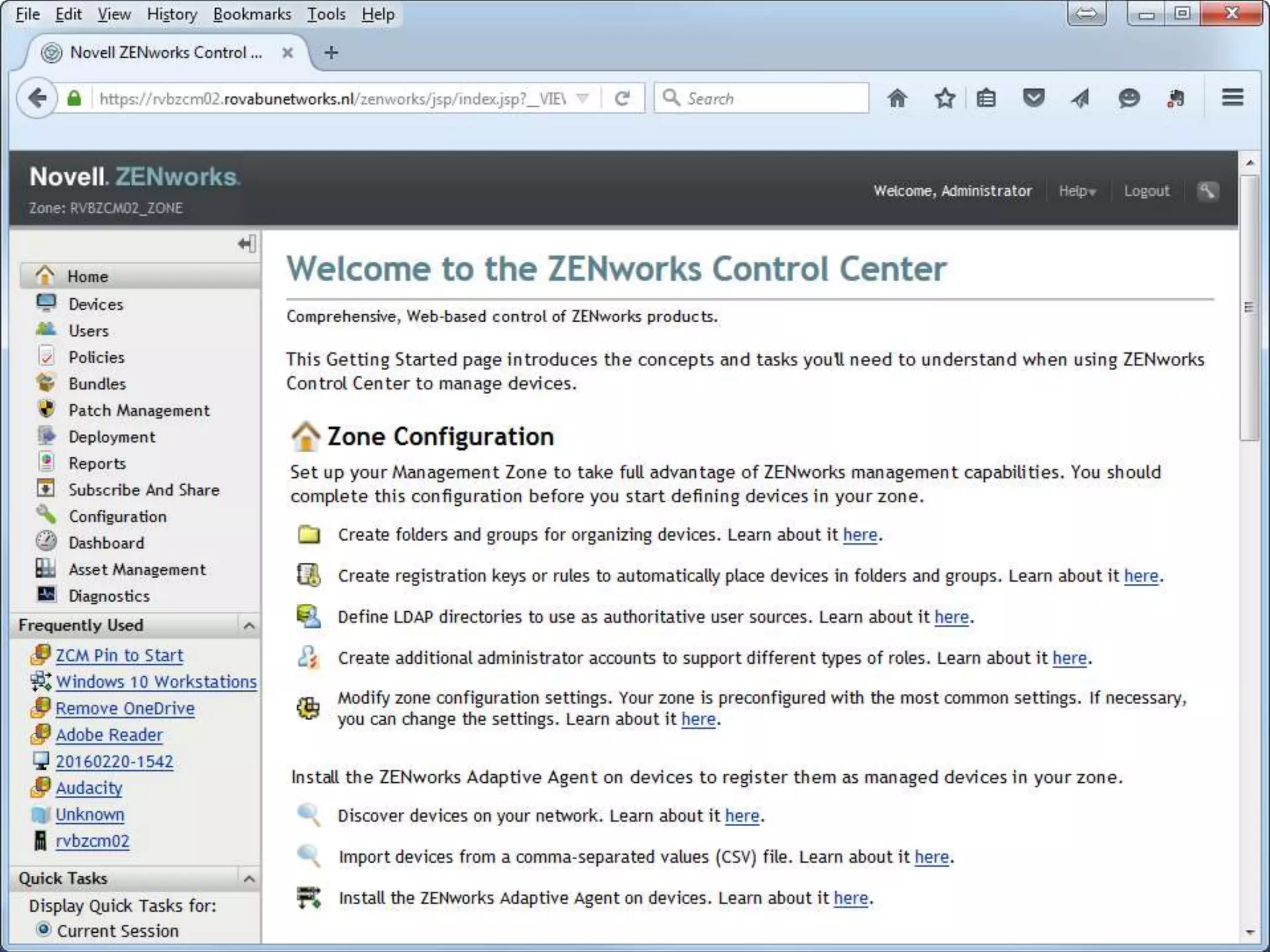 ZENworks Control Center
 