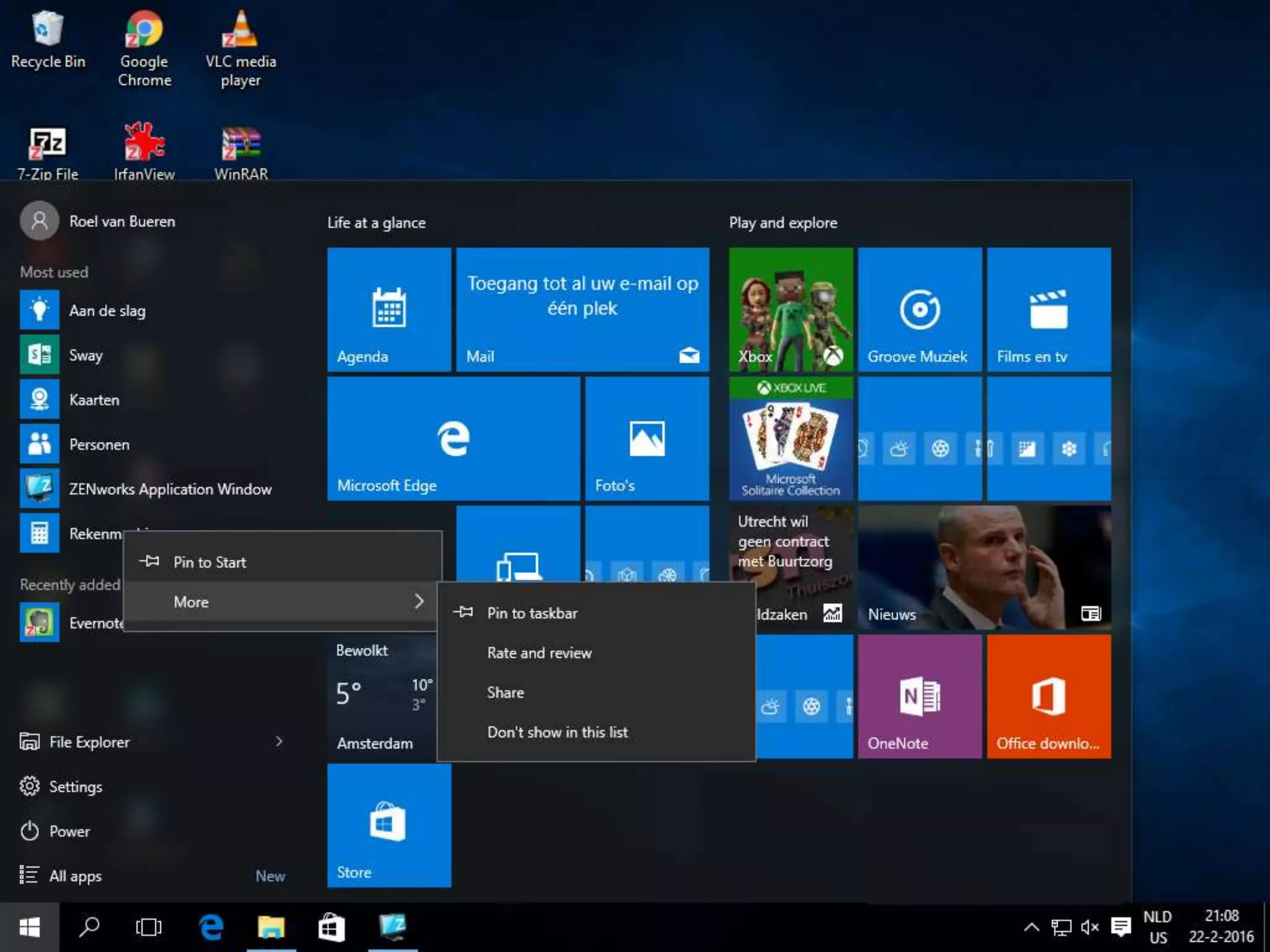 Windows 10 Start Menu – Pin to …
 